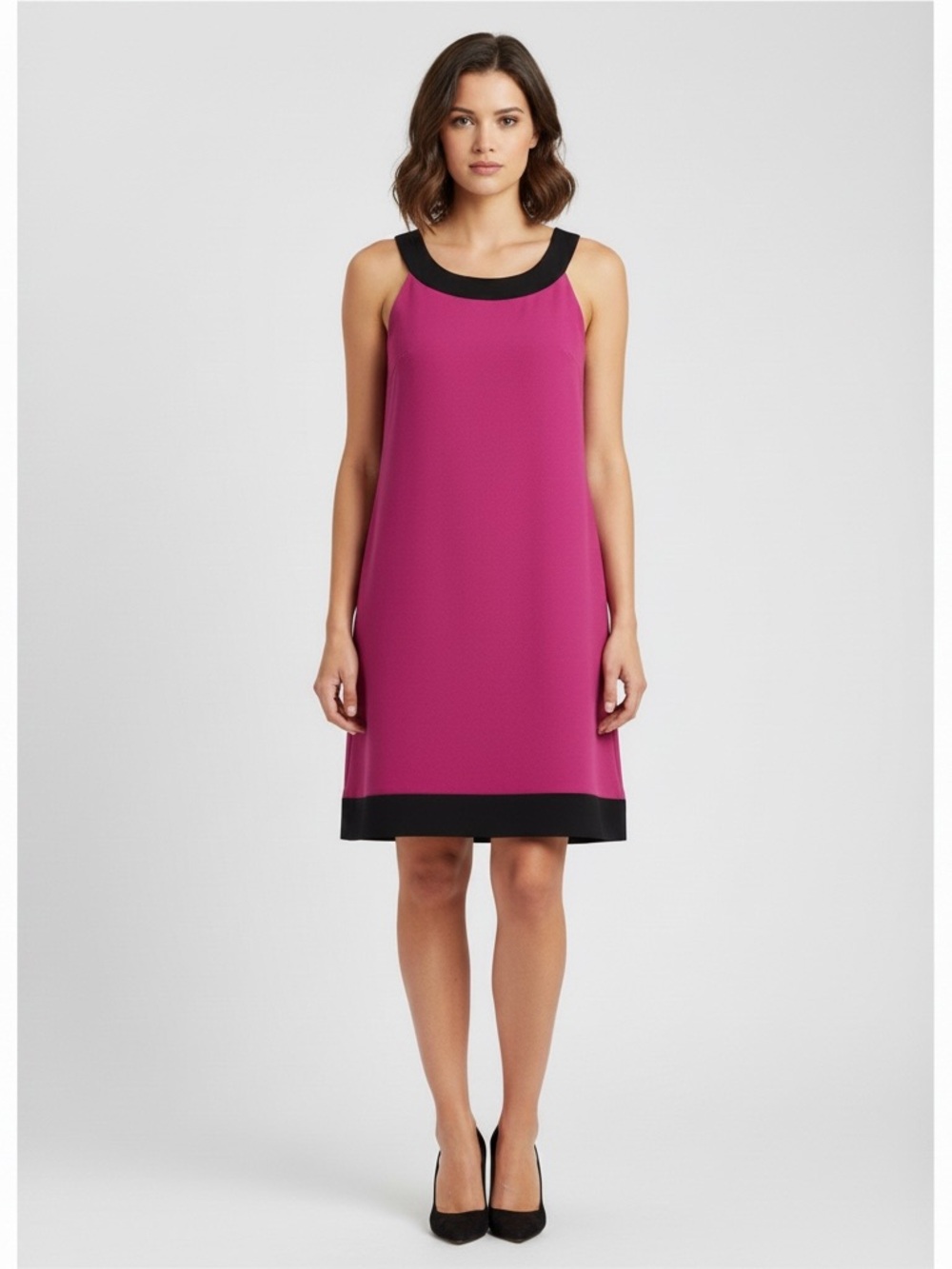 LOFT | LIKE NEW Pink sleeveless scoop neck short shift dress size 4
